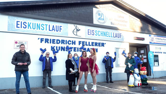Die "Friedrich Fellerer Eiskunstbahn" in Wiener Neustadt